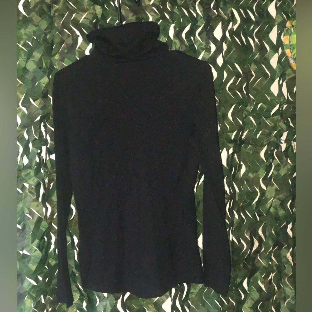SO Black Fitted Long Sleeve Turtleneck